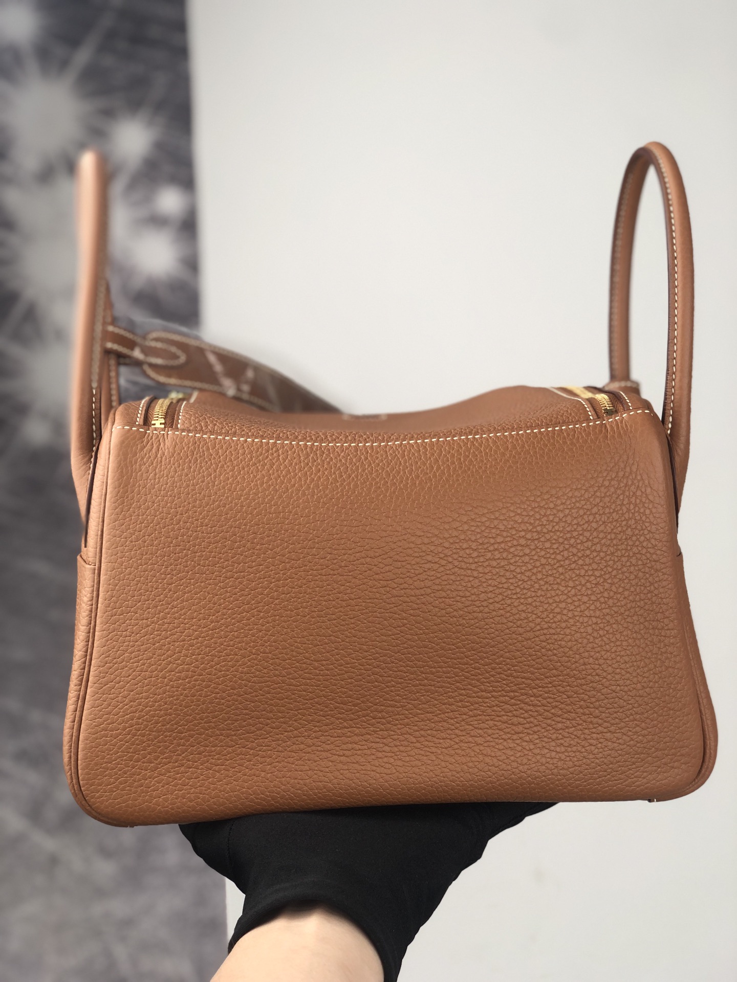 에르메스 린디백26 골드브라운 금장 소가죽